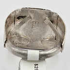 Blue Turquoise with Detailed Silver Shank Vintage Sterling Man Ring Size 12 Old Pawn JR 892