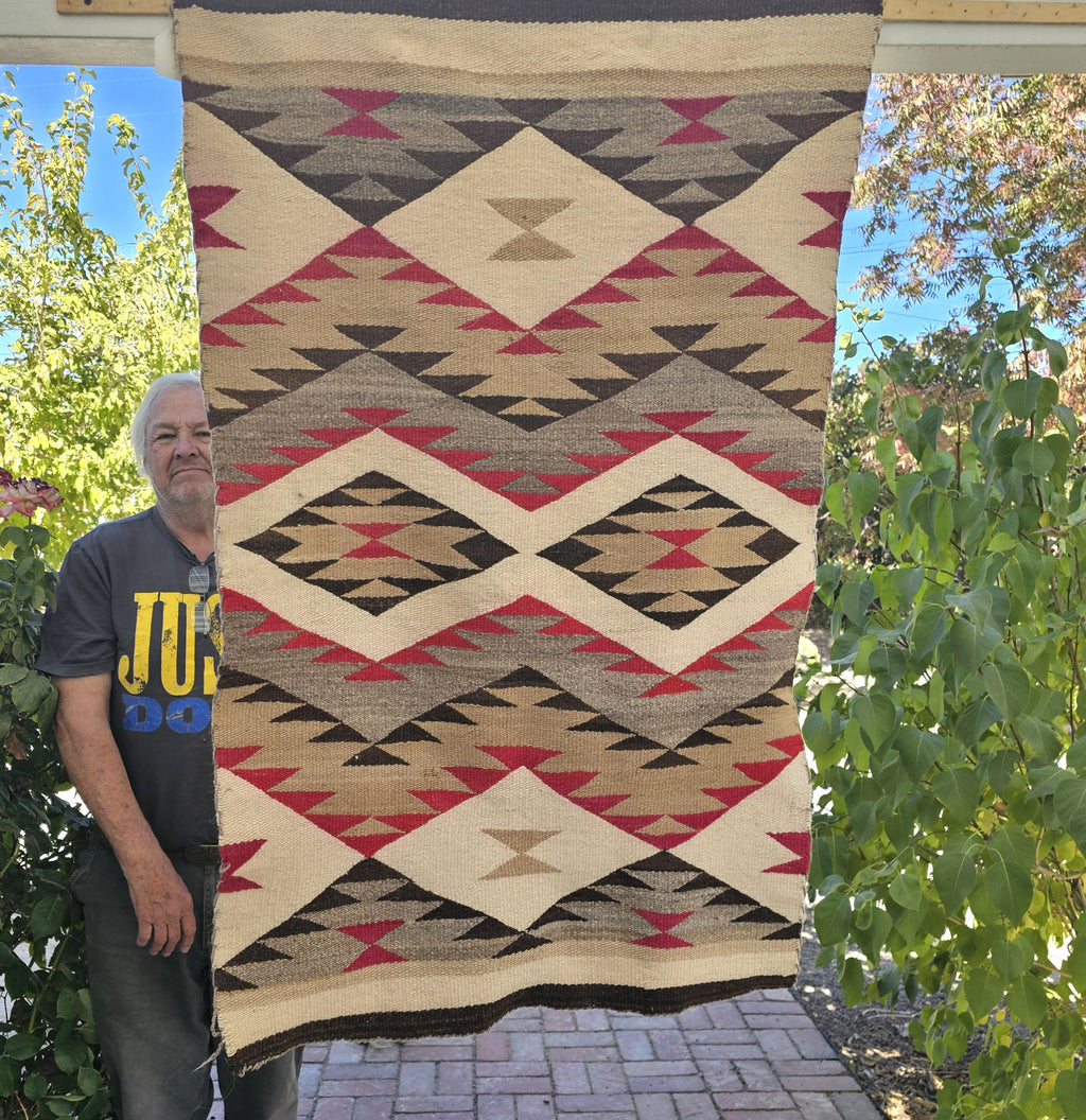 Authentic Vintage Dazzler 30 x 49" Navajo Rug C1950s W 152