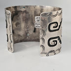 Hopi Knifewing Wide Vintage Cuff Sterling Old Pawn fits 7 1/4" wrist. JB 14