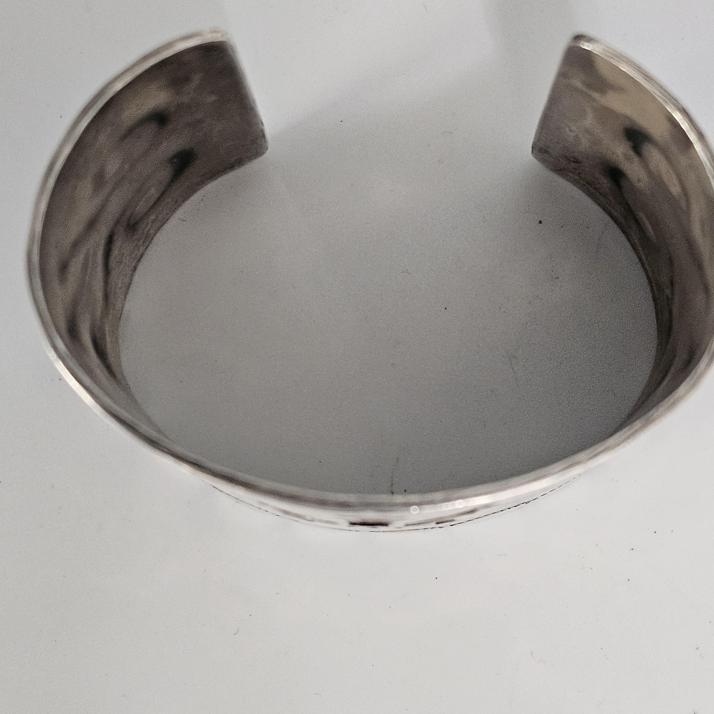 Hopi Knifewing Wide Vintage Cuff Sterling Old Pawn fits 7 1/4" wrist. JB 14