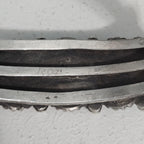 Ingot Greg Lewis Silver and Turquoise Native Cuff Bracelet Old Pawn Coin Silver. 7" wrist. JB 972