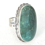 Big Green Turquoise Vintage Ring Old Pawn Size 10 JR 233