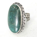 Big Green Turquoise Vintage Ring Old Pawn Size 10 JR 233