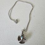 1930s Cast Silver Thunderbird Necklace Vintage Old Pawn JN 707