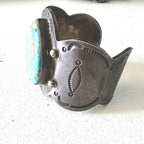 Excellent Big Turquoise Cuff Vintage Native  Old Pawn fits 6 3/4" wrist. JB 89