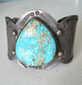 Excellent Big Turquoise Cuff Vintage Native  Old Pawn fits 6 3/4" wrist. JB 89