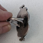 Vintage Number 8 Turquoise Ring, Native Silver, Size 6