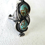 Vintage Number 8 Turquoise Ring, Native Silver, Size 6