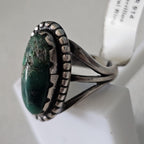 Cerrillos Turquoise Native Ring Size 6 3/4 Old Pawn. JR 914