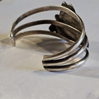 Vintage Native Made Turquoise Sterling Silver Cuff, 6 1/2"  JB 148