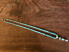 Vintage Pueblo Heishi Turquoise with Dangle Necklace Old Pawn Sterling. C1950s JN 729