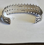 Vintage Zuni Snake Eye Turquoise Sterling Silver Cuff Bracelet 6 1/4"  JB 149
