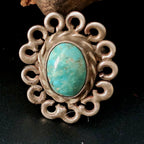 Pretty Blue Turquoise Vintage Native Ring Old Pawn Size 4 1/2 JR 01