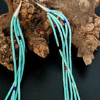 5 Strand Turquoise Heishi Necklace Old Pawn Sterling. C1970s JN 763