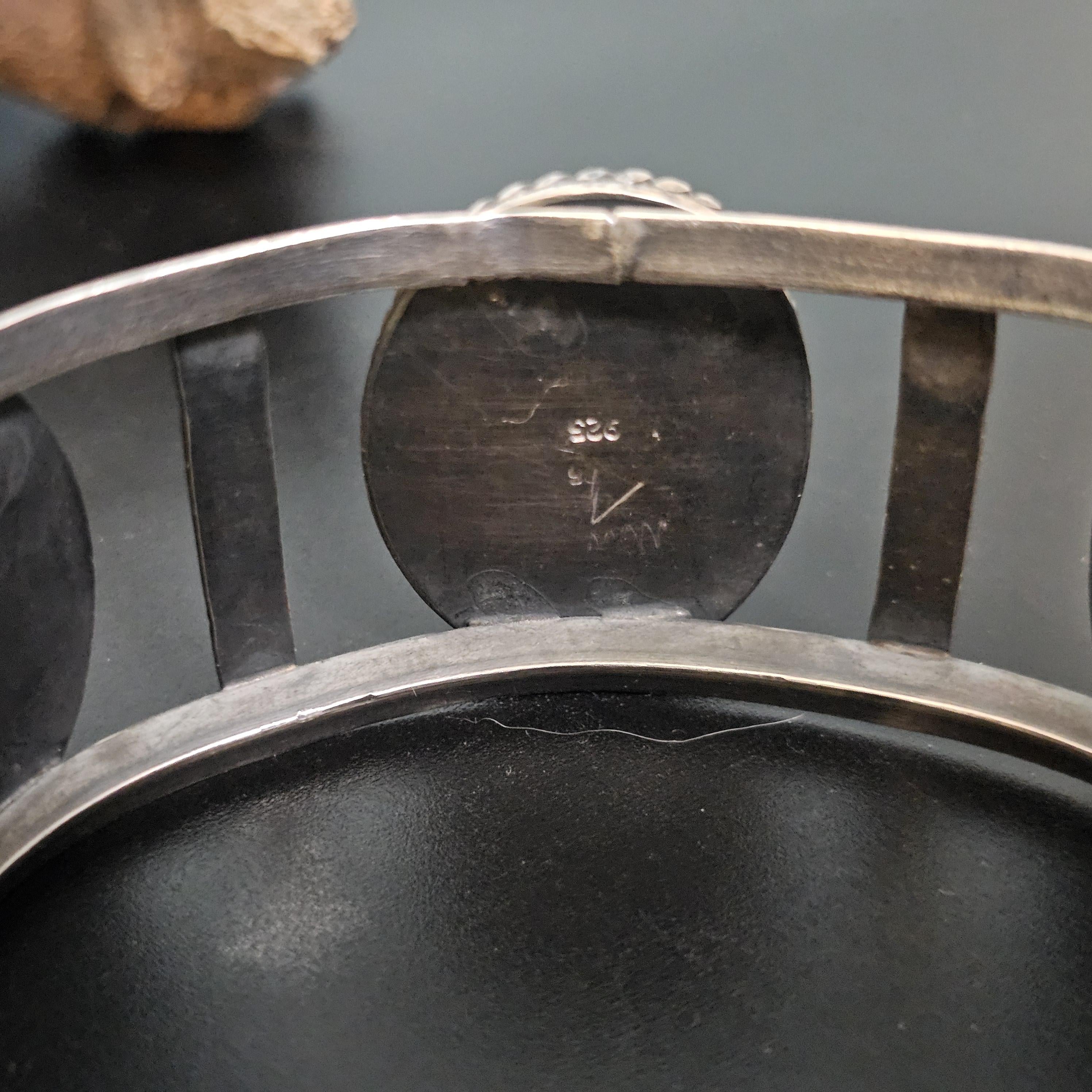 Vintage Turquoise Silver Cuff Bracelet, Native Old Pawn Size 5 3/4"  JB 197