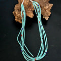 5 Strand Turquoise Heishi Necklace Old Pawn Sterling. C1970s JN 763