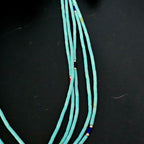 5 Strand Turquoise Heishi Necklace Old Pawn Sterling. C1970s JN 763