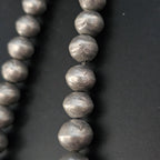 16"  Vintage Navajo Pearls Graduated Necklace Old Pawn Sterling. C1950s JN 744