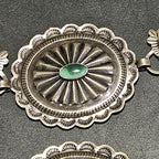 Vintage Sterling Turquoise Navajo Disc Concho Belt Old Pawn. JBL 152