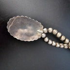 Vintage Necklace with Blue Turquoise Navajo Pearls Old Pawn Sterling. C1950s. JN 773