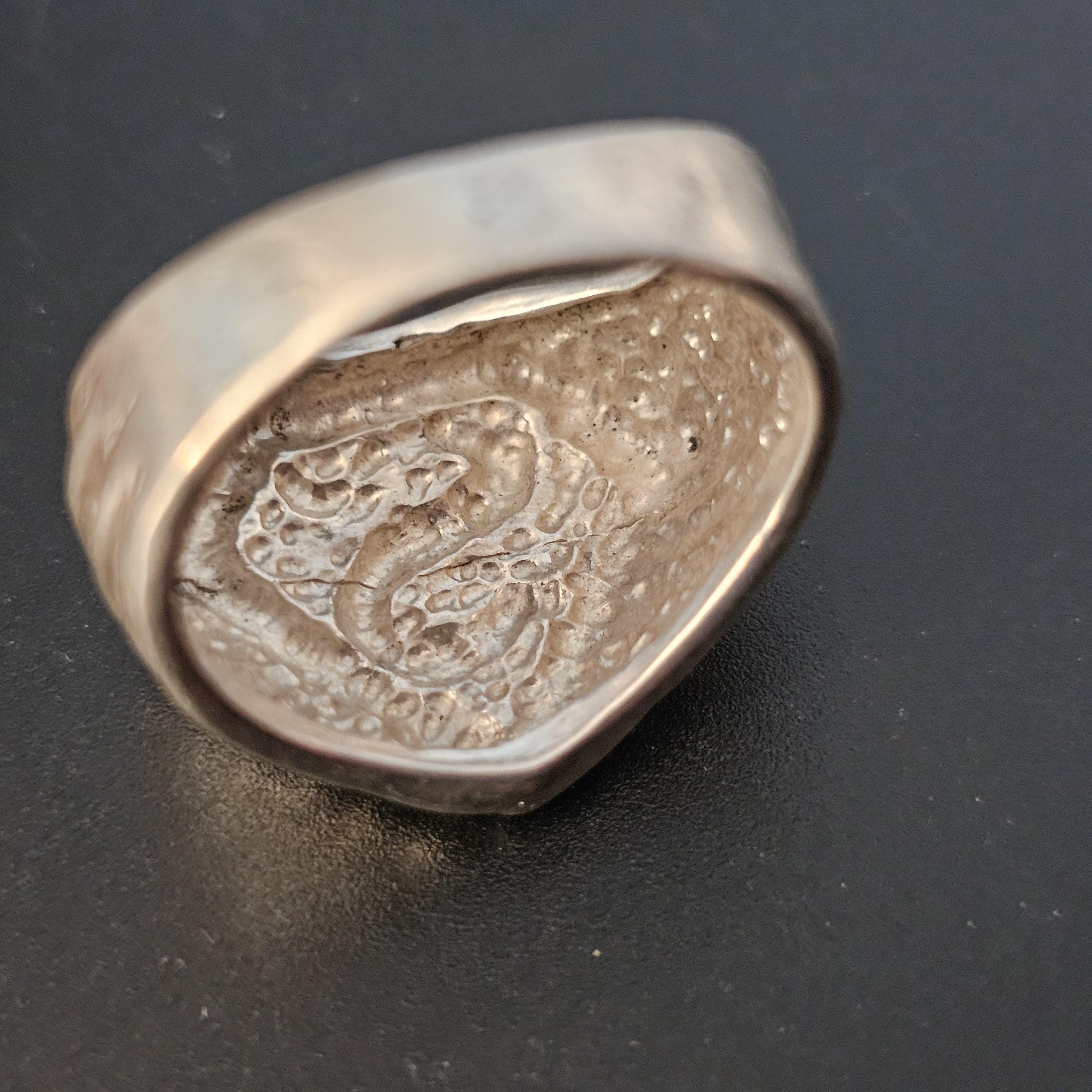 Superman Vintage Sterling Man Ring Size 11 JR S