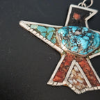 Vintage Thunderbird Native Pendent Old Pawn Sterling # JPN 133