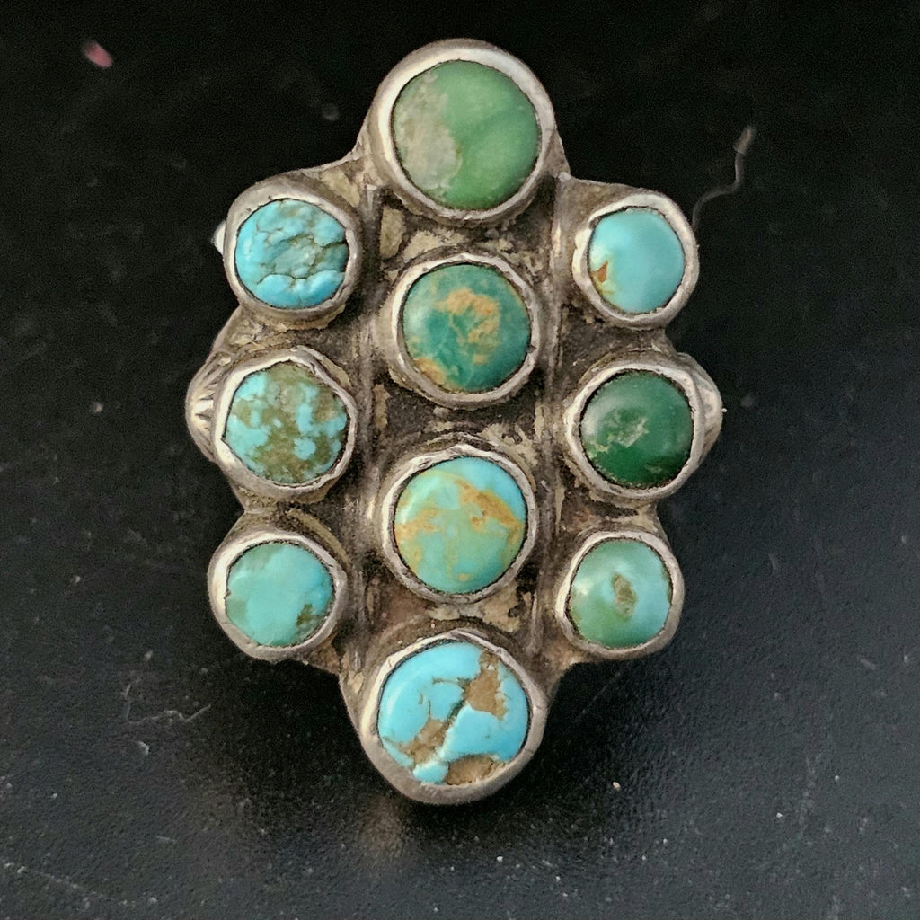 1930s Zuni Turquoise Vintage Ring Old Pawn Size 5 1/2  JR 903