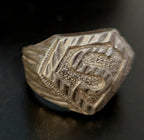 Superman Vintage Sterling Man Ring Size 11 JR S