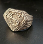 Superman Vintage Sterling Man Ring Size 11 JR S