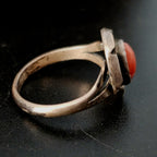Old Coral Native Ring Old Pawn Size 6 1/2 JR 425