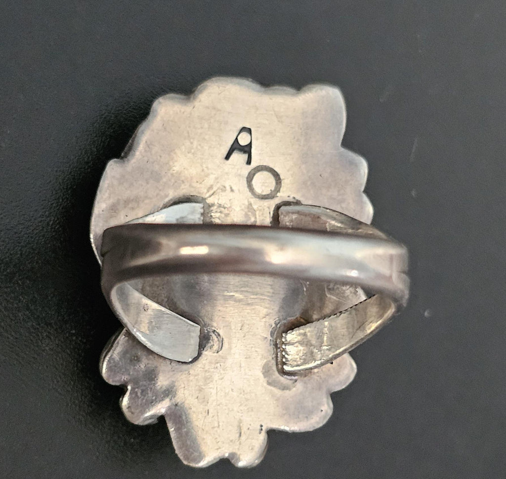 Terrific Turquoise Vintage Ring Old Pawn Size 7 JR 430