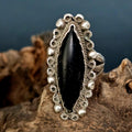 Slender Onyx Vintage Native Ring Old Pawn Size 6 JR 03