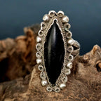 Slender Onyx Vintage Native Ring Old Pawn Size 6 JR 03