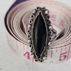 Slender Onyx Vintage Native Ring Old Pawn Size 6 JR 03