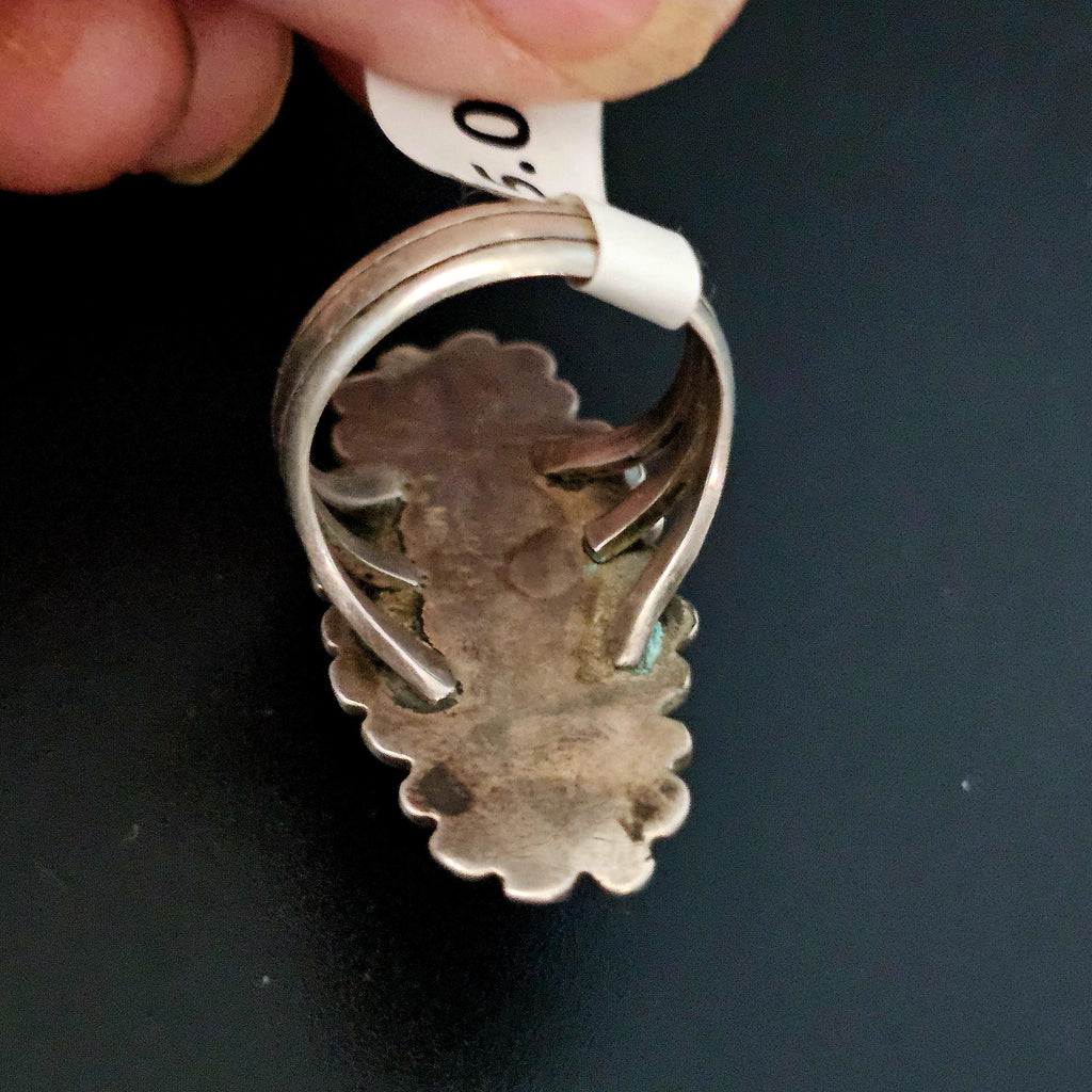 Slender Onyx Vintage Native Ring Old Pawn Size 6 JR 03