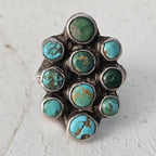 1930s Zuni Turquoise Vintage Ring Old Pawn Size 5 1/2  JR 903