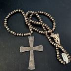 1930s Cross Necklace Old Pawn Sterling.  JN 721