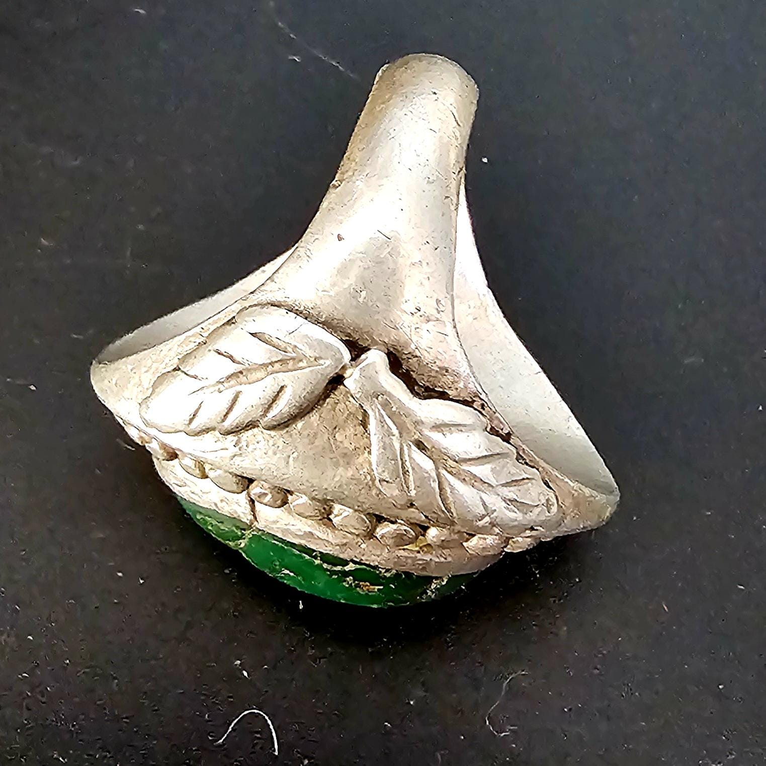 1940s Big Cerillos Vintage Sterling Man Ring Size 10 1/2 Old Pawn JR 358