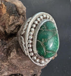 1940s Big Cerillos Vintage Sterling Man Ring Size 10 1/2 Old Pawn JR 358
