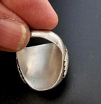 1940s Big Cerillos Vintage Sterling Man Ring Size 10 1/2 Old Pawn JR 358