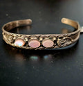 Vintage Zuni Mother of Pearl Stacker Cuff Old Pawn. 6" wrist JB 209