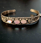 Vintage Zuni Mother of Pearl Stacker Cuff Old Pawn. 6" wrist JB 209
