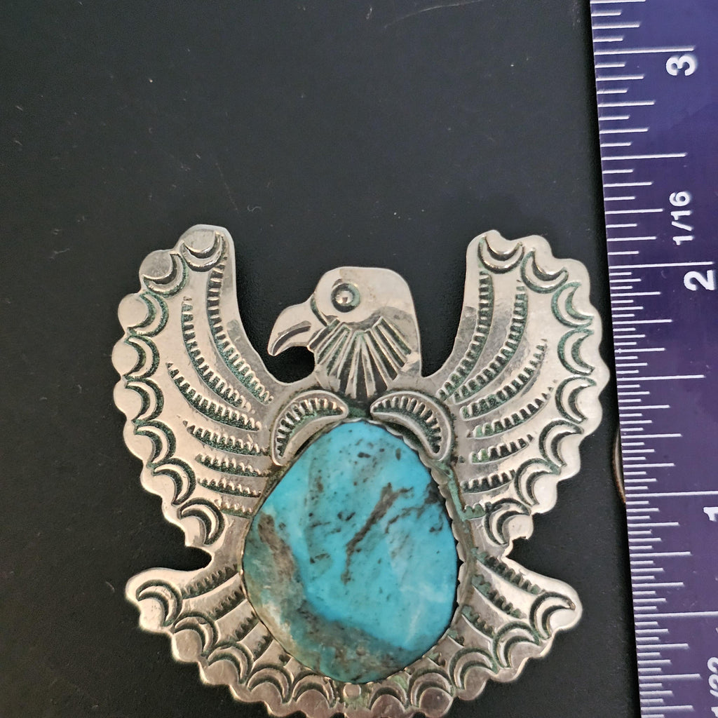 Thunderbird Pin Signed Vintage Native Old Pawn # JP 176