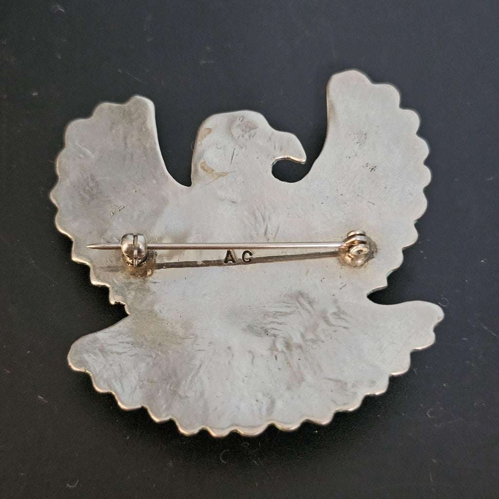 Thunderbird Pin Signed Vintage Native Old Pawn # JP 176