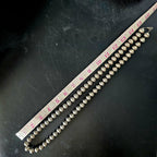 Ultra Long 30"  Vintage Navajo Pearls Necklace Old Pawn Sterling. C1950s JN 783