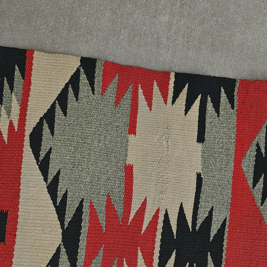 C 1890s Germantown Authentic Vintage Navajo Rug 17" x 34" W 173