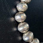 Ultra Long 30"  Vintage Navajo Pearls Necklace Old Pawn Sterling. C1950s JN 783