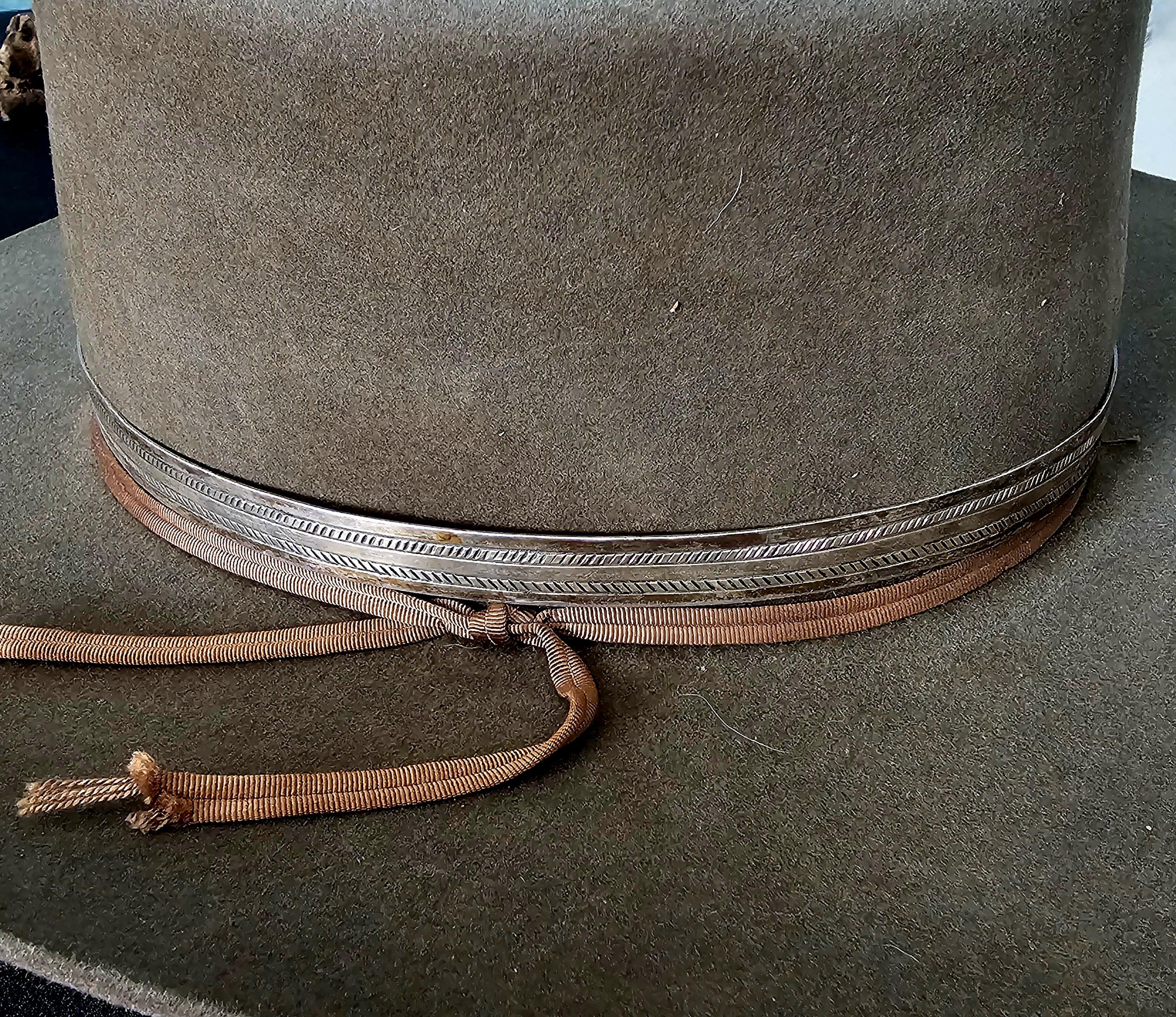 1950s Sterling Turquoise & Coral Hatband Old Pawn. JH 144