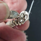Signed 26" Vintage Navajo Pearls Necklace Old Pawn Sterling. C1960s JN 770
