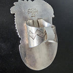 Ultra Large Statement Turquoise Silver Ring - Size 10 - Old Pawn JR 415